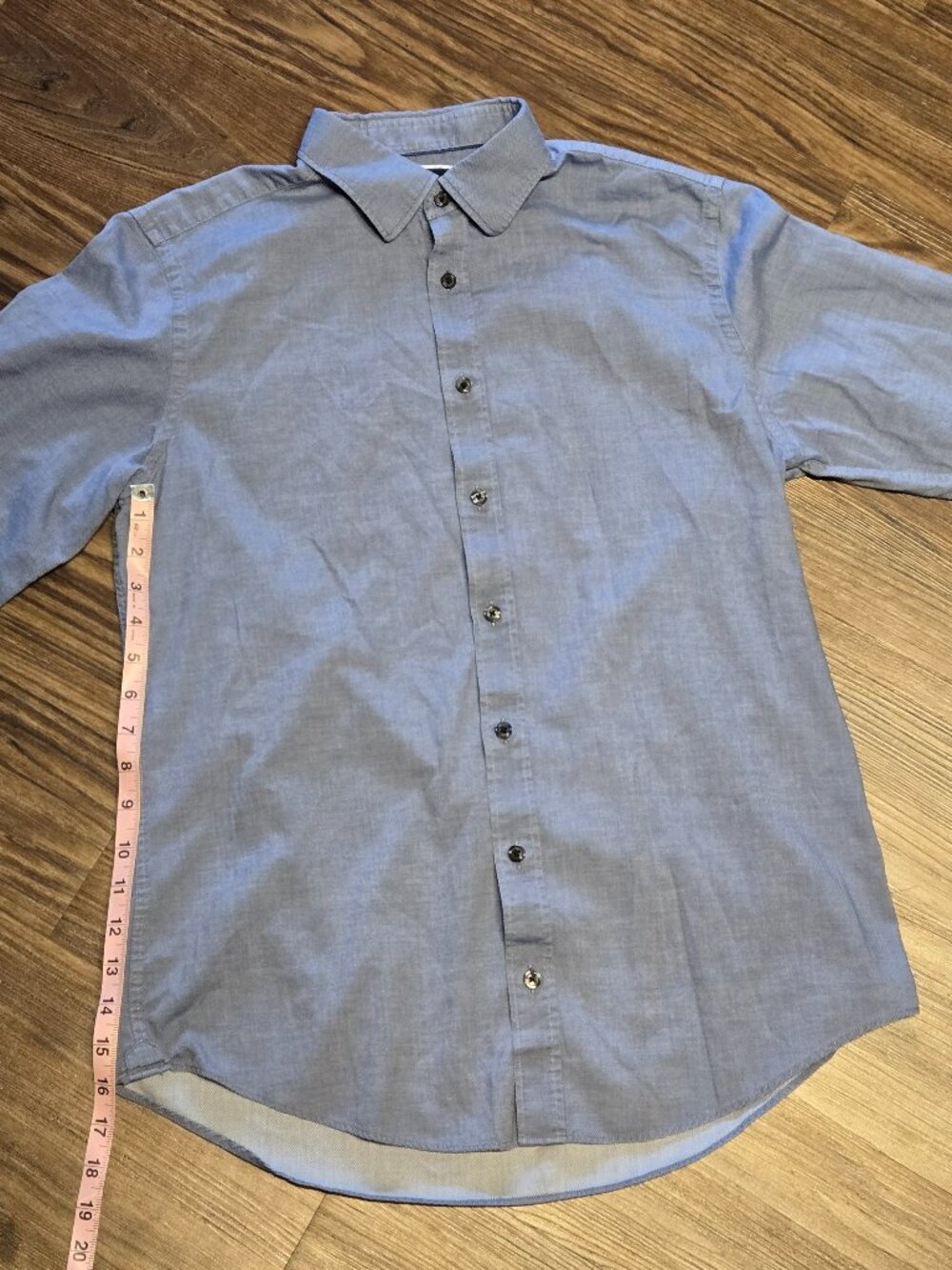 Charles Tyrwhitt Men’s Slim Fit Shirt Medium Blue Cotton Button Down
